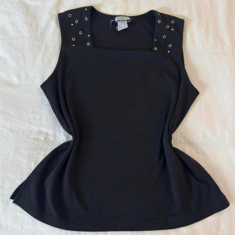 Vintage 2000s Black Silver Studded‎ Tank